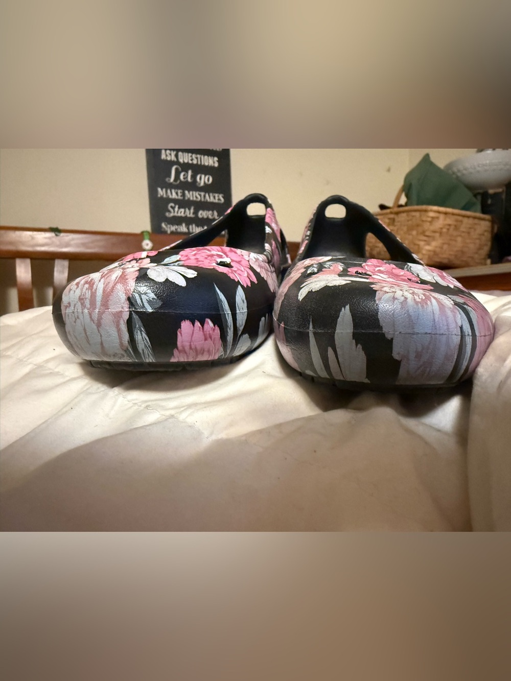 CROCS KADEE PURPLE SEASONAL PRINTED Women’s Floral Ballet Flat Slip-On - Picture 7 of 7